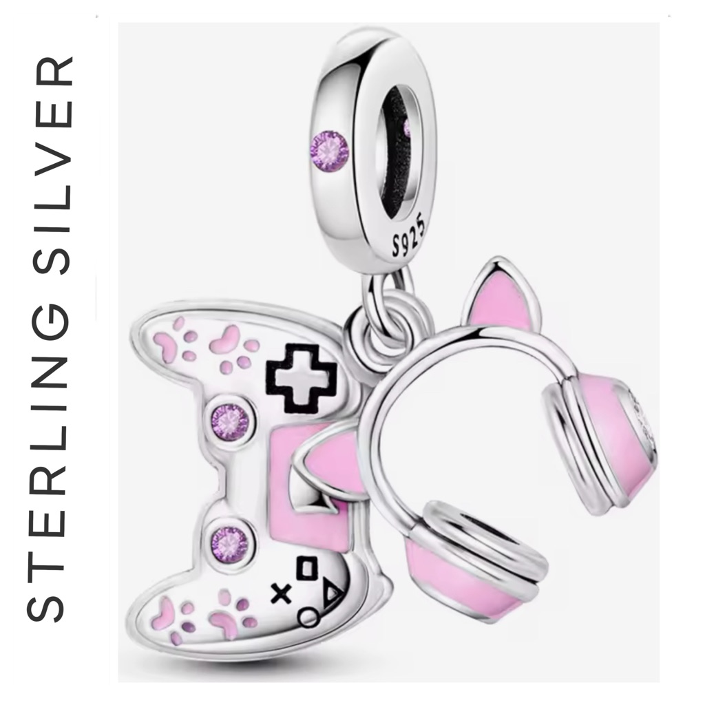 S925 Sterling Silver Gamer Charm 35$